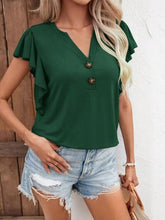 Load image into Gallery viewer, Notched Cap Sleeve T-Shirt
