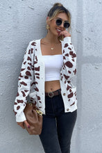 Load image into Gallery viewer, Animal Print Button Front Sweater Cardigan
