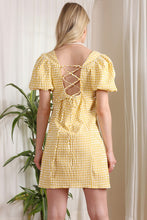 Load image into Gallery viewer, SS back strap dress   gingham
