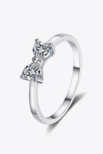 Load image into Gallery viewer, Moissanite Bow Rhodium-Plated Ring
