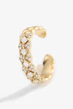 Load image into Gallery viewer, Inlaid Zircon 18K Gold-Plated Open Ring
