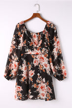 Load image into Gallery viewer, Floral Tied Balloon Sleeve Dress
