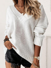 Load image into Gallery viewer, V-Neck Long Sleeve Knit Top
