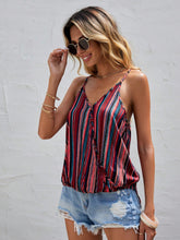 Load image into Gallery viewer, Striped Surplice Neck Cami
