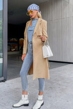 Load image into Gallery viewer, Lapel Collar Belted Trench Coat with Pockets
