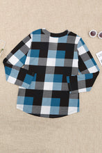 Load image into Gallery viewer, Plaid V-Neck Long Sleeve Top
