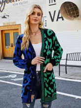 Load image into Gallery viewer, Leopard Button Down Longline Cardigan
