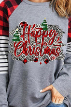 Load image into Gallery viewer, HAPPY CHRISTMAS Striped Long Sleeve T-Shirt
