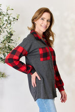 Load image into Gallery viewer, Heimish Full Size Plaid Button Down Shacket
