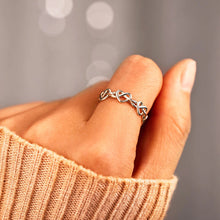 Load image into Gallery viewer, Knotted Hearts 925 Sterling Silver Open Ring

