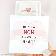 Load image into Gallery viewer, MOM Heart Shape 925 Sterling Silver Engraved Ring
