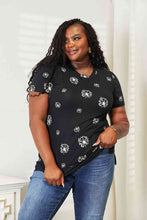 Load image into Gallery viewer, Double Take Dandelion Print Round Neck T-Shirt

