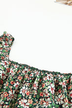 Load image into Gallery viewer, Plus Size Floral Square Neck Peplum Top
