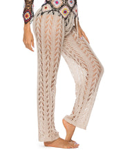 Load image into Gallery viewer, Cutout Drawstring High Waist Swim Pants
