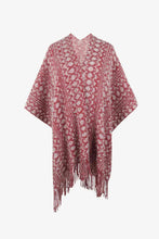 Load image into Gallery viewer, Open Front Fringe Hem Poncho
