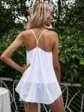 Load image into Gallery viewer, Scoop Neck Spaghetti Straps Ruffle Cami
