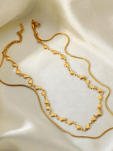Load image into Gallery viewer, Double-Layered Heart and Snake Chain Necklace
