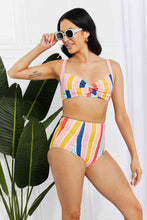 Load image into Gallery viewer, Marina West Swim Take A Dip Twist High-Rise Bikini in Stripe
