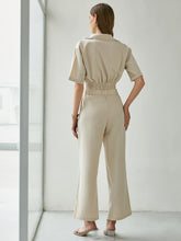 Load image into Gallery viewer, Belted Detail Cropped Blazer and Pants Set
