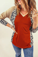 Load image into Gallery viewer, Leopard Round Neck Long Sleeve T-Shirt
