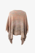 Load image into Gallery viewer, Round Neck Fringe Detail Poncho
