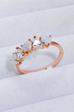 Load image into Gallery viewer, Moonstone and Zircon Heart Ring

