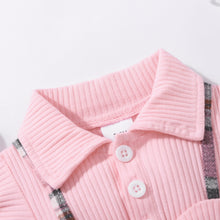 Load image into Gallery viewer, Baby Girl Plaid Collared Bow Detail Dress
