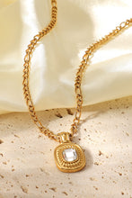 Load image into Gallery viewer, 18K Gold Plated Inlaid Rhinestone Pendant Necklace
