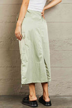 Load image into Gallery viewer, HYFVE Just In Time High Waisted Cargo Midi Skirt
