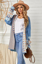 Load image into Gallery viewer, Geometric Open Front Long Sleeve Cardigan
