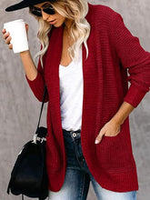 Load image into Gallery viewer, Open Front Long Sleeve Cardigan
