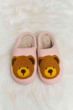 Load image into Gallery viewer, Melody Teddy Bear Print Plush Slide Slippers
