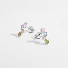 Load image into Gallery viewer, 925 Sterling Silver Inlaid Zircon Earrings
