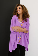 Load image into Gallery viewer, ODDI Wanderer Full Size Run Embroidered Poncho Top
