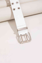 Load image into Gallery viewer, Double Row Star Grommet PU Leather Belt
