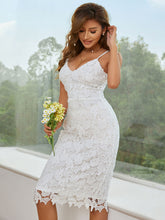 Load image into Gallery viewer, Back Slit Adjustable Strap Sheath Dress
