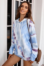 Load image into Gallery viewer, Dropped Sleeve Tie-dye Hoodie with Drawstring
