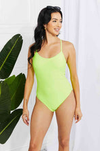 Load image into Gallery viewer, Marina West Swim High Tide One-Piece in Lemon-Lime
