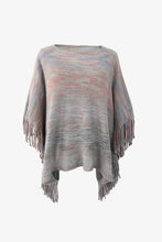 Load image into Gallery viewer, Round Neck Fringe Detail Poncho
