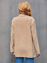 Load image into Gallery viewer, Corduroy Long Sleeve Blazer with Pockets
