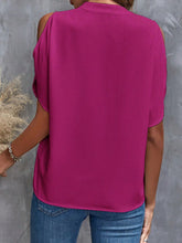 Load image into Gallery viewer, Notched Cold Shoulder Blouse

