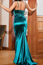 Load image into Gallery viewer, Satin Spaghetti Strap Fishtail Dress
