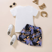 Load image into Gallery viewer, Kids DADDY&#39;S COOL BUDDY Graphic Tee and Printed Shorts Set
