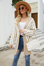 Load image into Gallery viewer, Two-Tone Open Front Fuzzy Longline Cardigan
