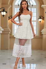 Load image into Gallery viewer, Spaghetti Strap Spliced Mesh Lace Dress
