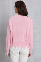 Load image into Gallery viewer, Lip Fringe Round Neck Sweater
