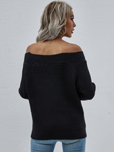 Load image into Gallery viewer, Off-Shoulder Rib-Knit Sweater
