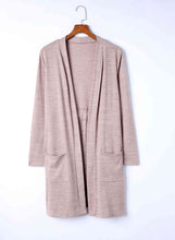 Load image into Gallery viewer, Long Sleeve Open Front Cardigan with Pocket
