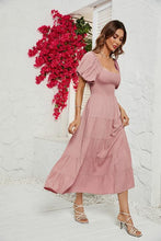 Load image into Gallery viewer, Smocked Square Neck Tiered Dress
