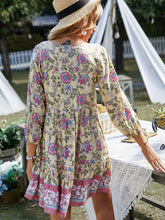 Load image into Gallery viewer, Bohemian Tassel Tie Tiered Dress
